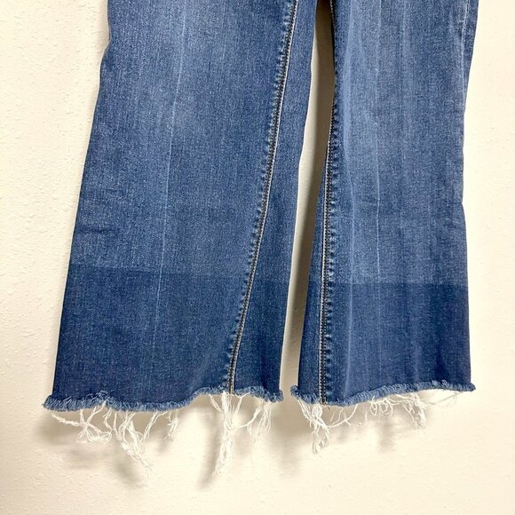 Spanx Cropped Flare Raw Hem Jeans - Picture 7 of 15